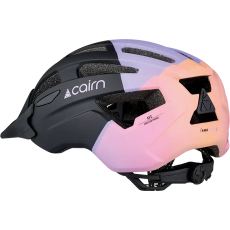 Cairn Prism XTR II Mat Black Lilac | Leichter Fahrradhelm für MTB & City Cairn