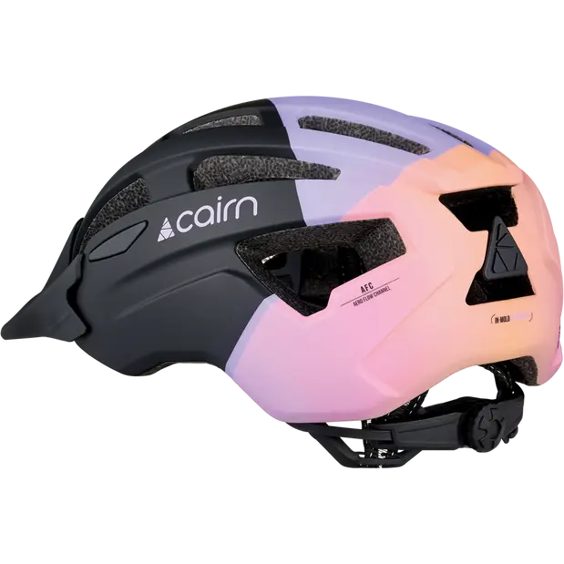 Cairn Prism XTR II Mat Black Lilac | Leichter Fahrradhelm für MTB & City Cairn
