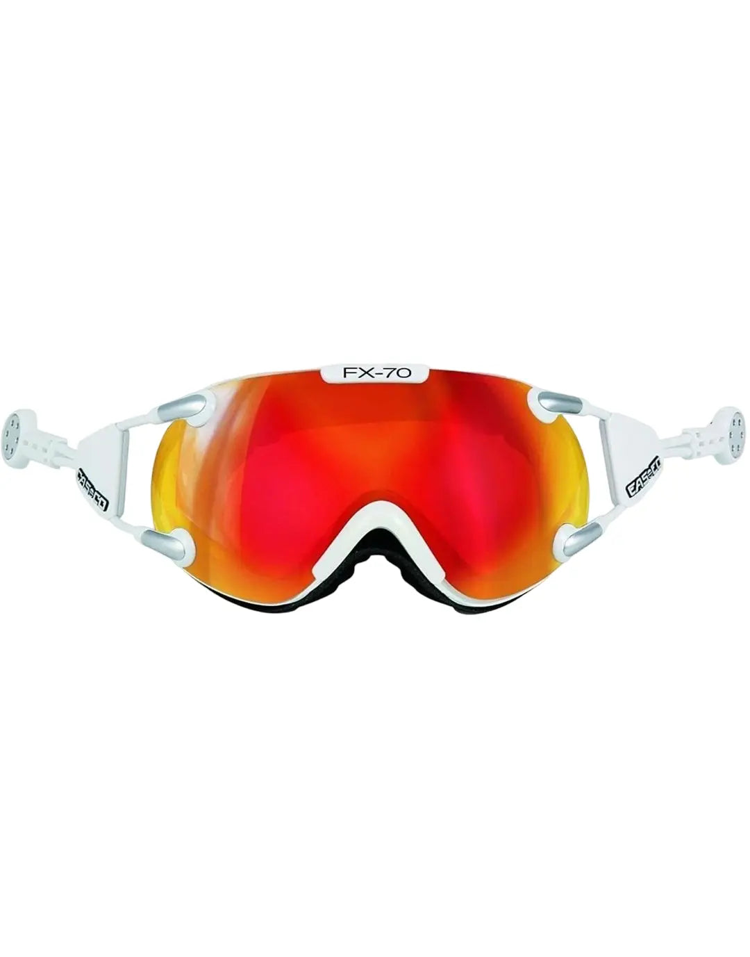 Casco FX-70 MagnetLink Skibrille, Carbonic Scheibe, weiß-orange, inkl. Hardcase.