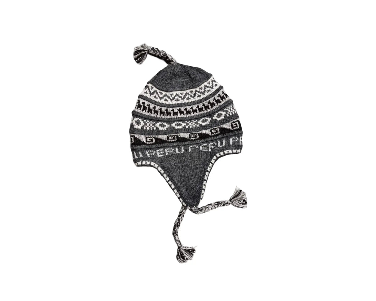 Chullo-Mütze aus Alpaka mit wärmendem Polar-Futter – Handgefertigt in Peru - FastMove