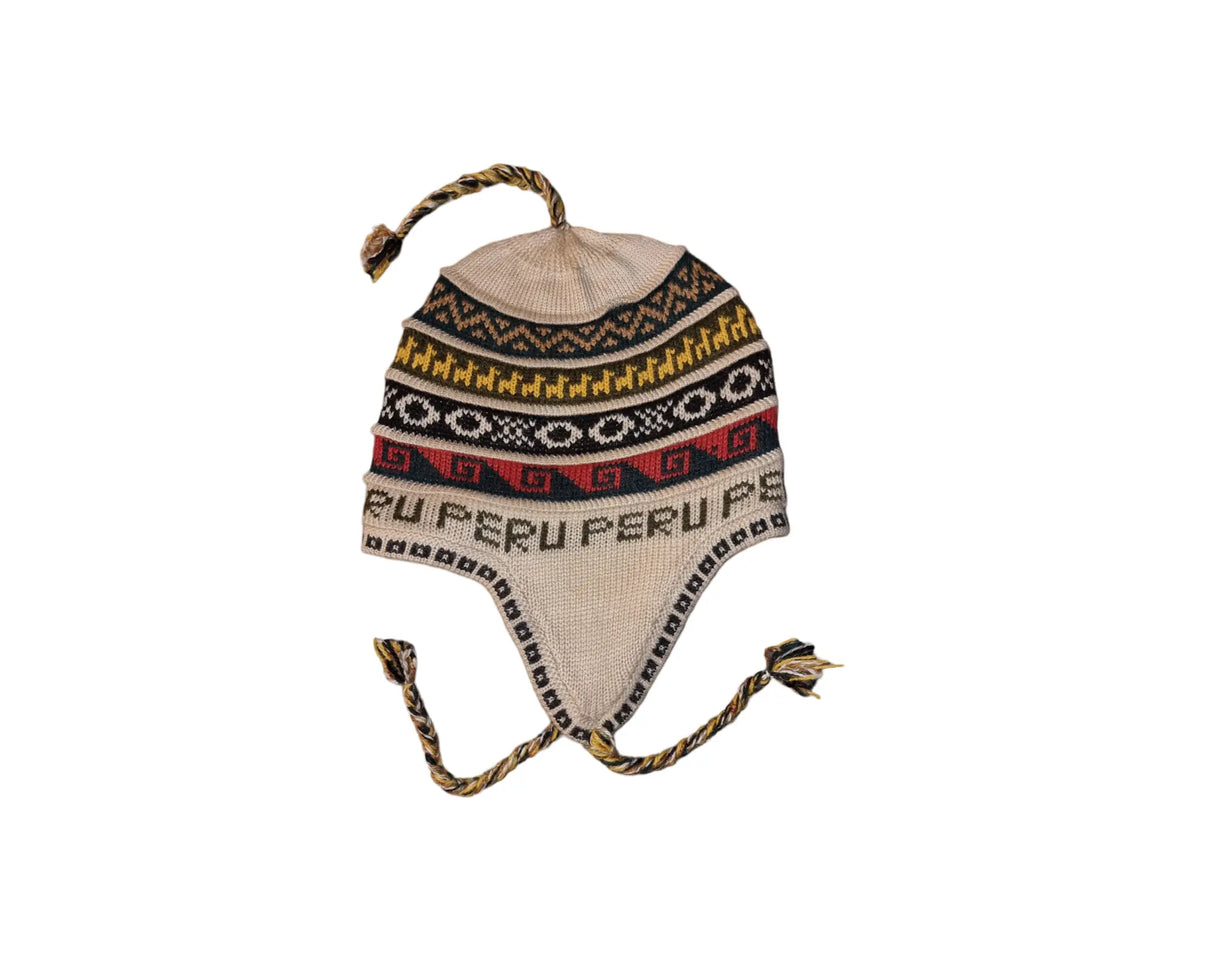 Chullo-Mütze aus Alpaka mit wärmendem Polar-Futter – Handgefertigt in Peru - FastMove