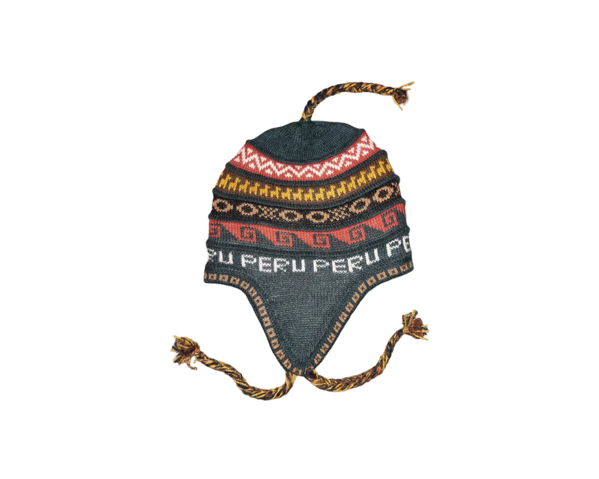 Chullo-Mütze aus Alpaka mit wärmendem Polar-Futter – Handgefertigt in Peru - FastMove