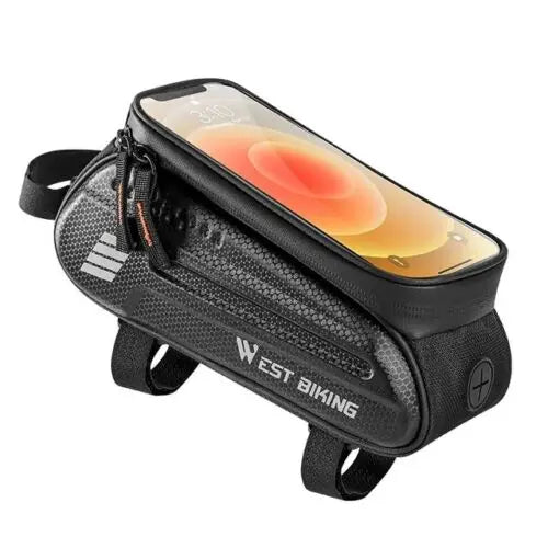 Oberrohr Wasserdichte Fahrrad-Handy-Frontrahmentasche für 7" Handy-Lenker Bike.