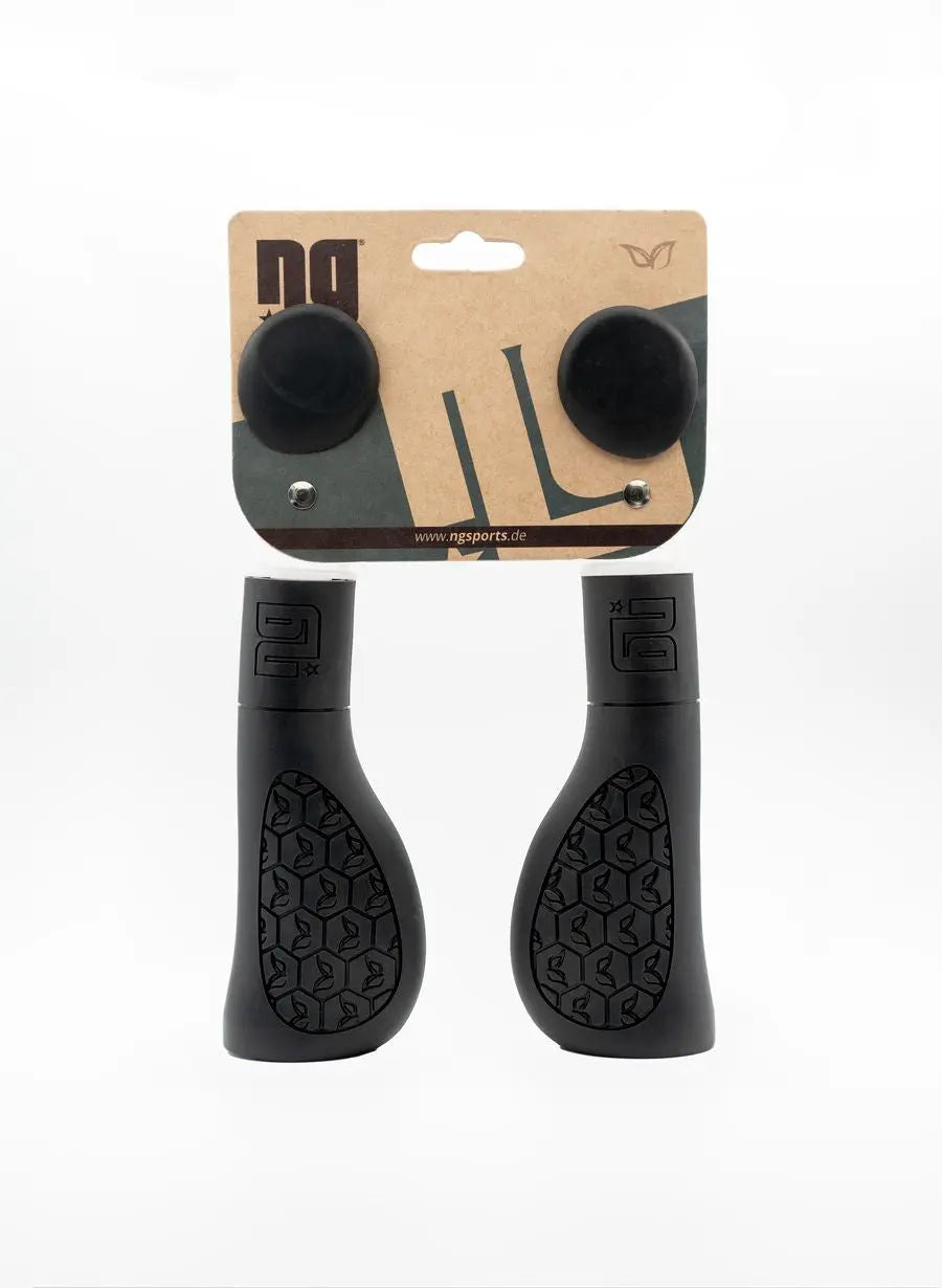 NG Sports Carawee Comfort Cut Griff – 134mm, 39mm, Schwarz – Ergonomischer Fahrradgriff mit Lock-On Klemmung - FastMove