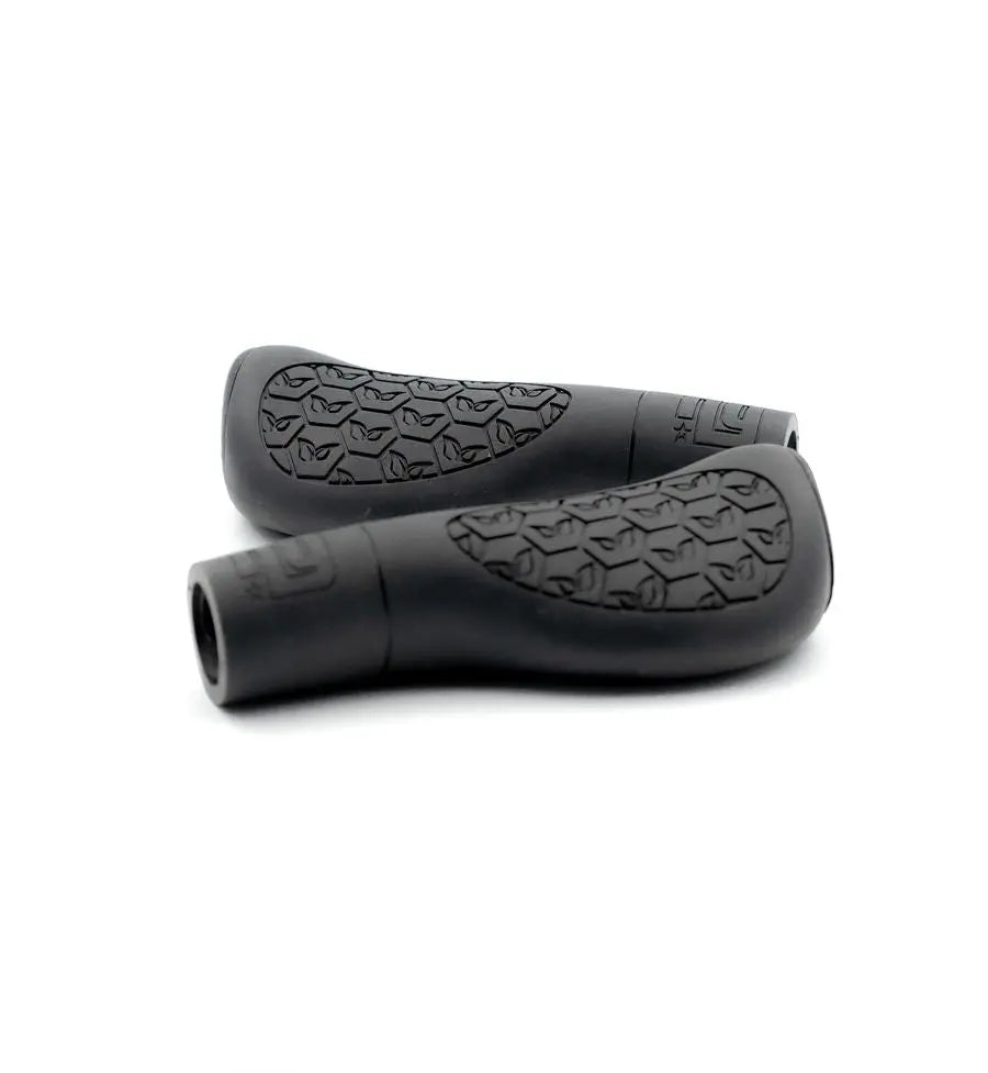 NG Sports Carawee Comfort Cut Griff – 134mm, 39mm, Schwarz – Ergonomischer Fahrradgriff mit Lock-On Klemmung - FastMove