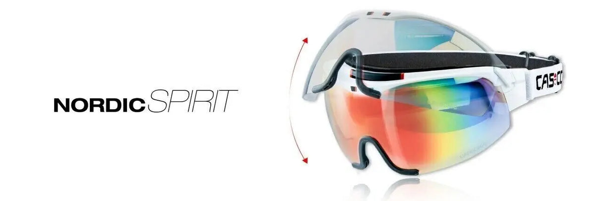 Casco Spirit Carbonic Nordic Langlauf Biathlon-Brille M Herren Damen rot UV Ski.