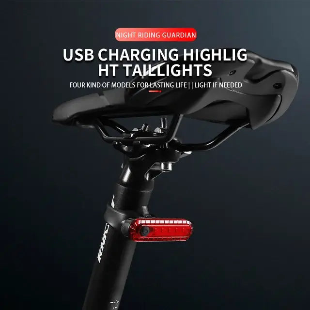 Fahrrad Rücklicht weiß rot Lampe Leuchte Rad Bike USB Wiederaufladbar LED Schein.