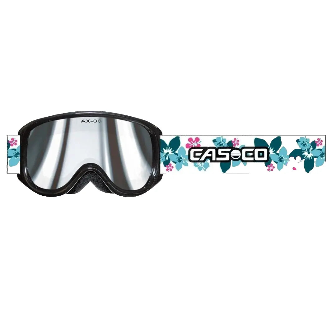 Casco AX-30 PC Skibrille Snowboardbrille Kinder-Skibrille schwarz weiß Sonne UV.