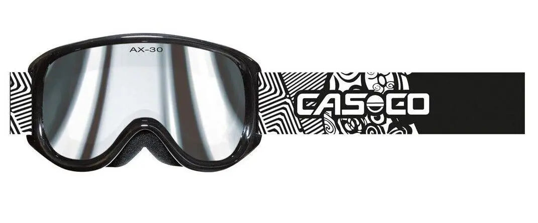 Casco AX-30 PC Skibrille Snowboardbrille Kinder-Skibrille schwarz weiß Sonne UV.