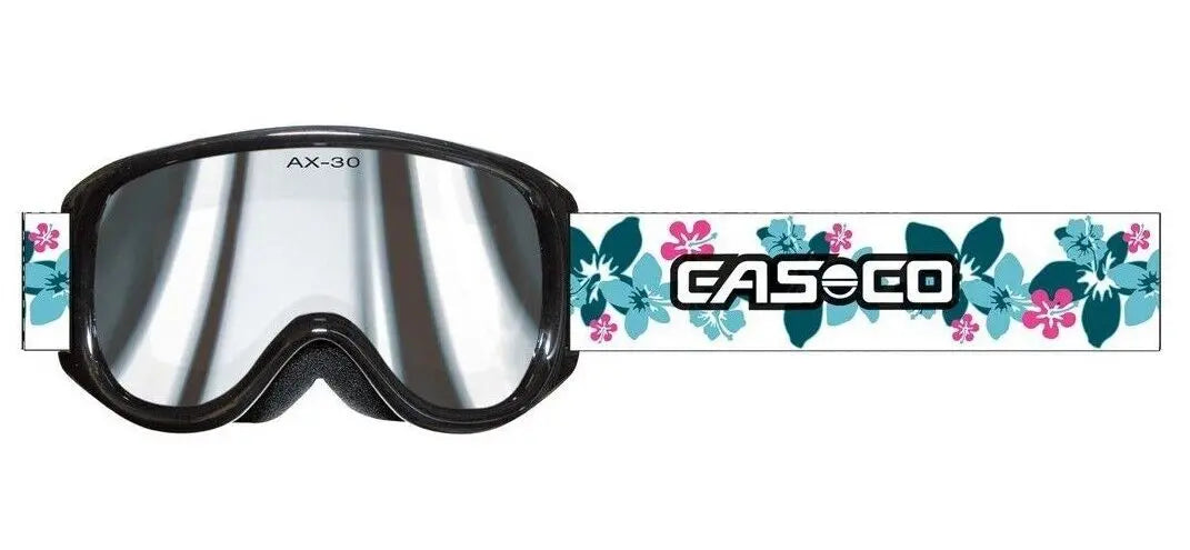 Casco AX-30 PC Skibrille Snowboardbrille Kinder-Skibrille schwarz weiß Sonne UV.