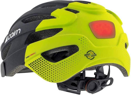 Cairn Fusion LED Black Neon Yellow | City- und MTB Helm mit LED-Licht Cairn