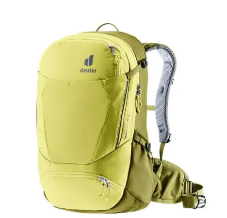 Deuter Trans Alpine 24 Rucksack in hellem Grün für Outdoor-Aktivitäten, Trailrunning und Fahrradtouren.