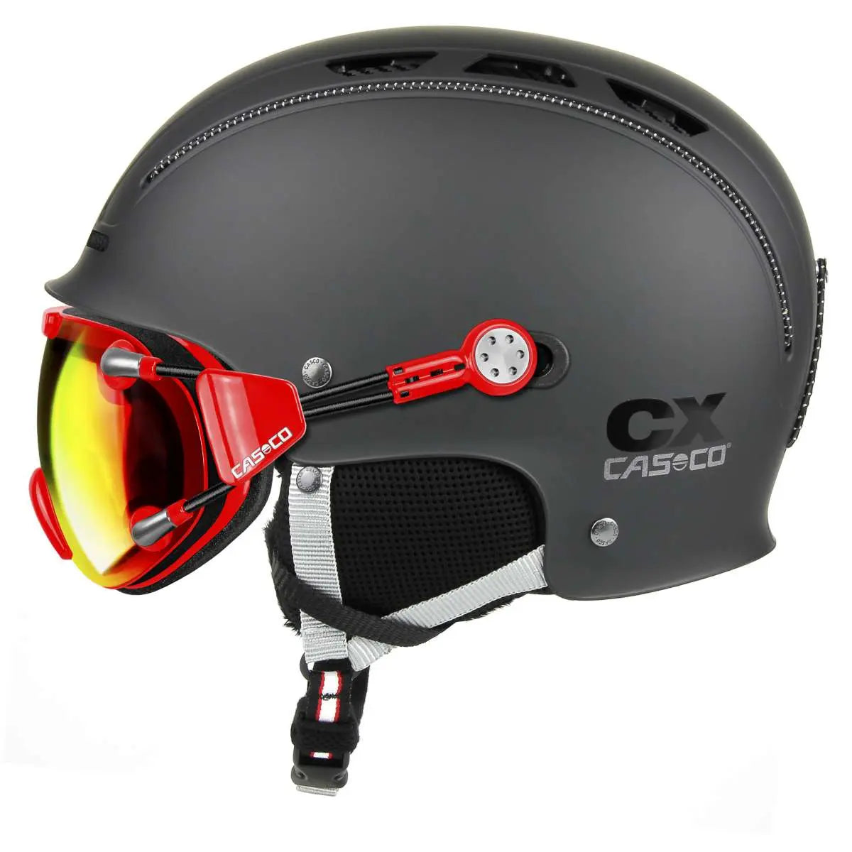 Casco CX-3 Icecube Skihelm schwarz matt – Allrounder mit Magnet-Link.