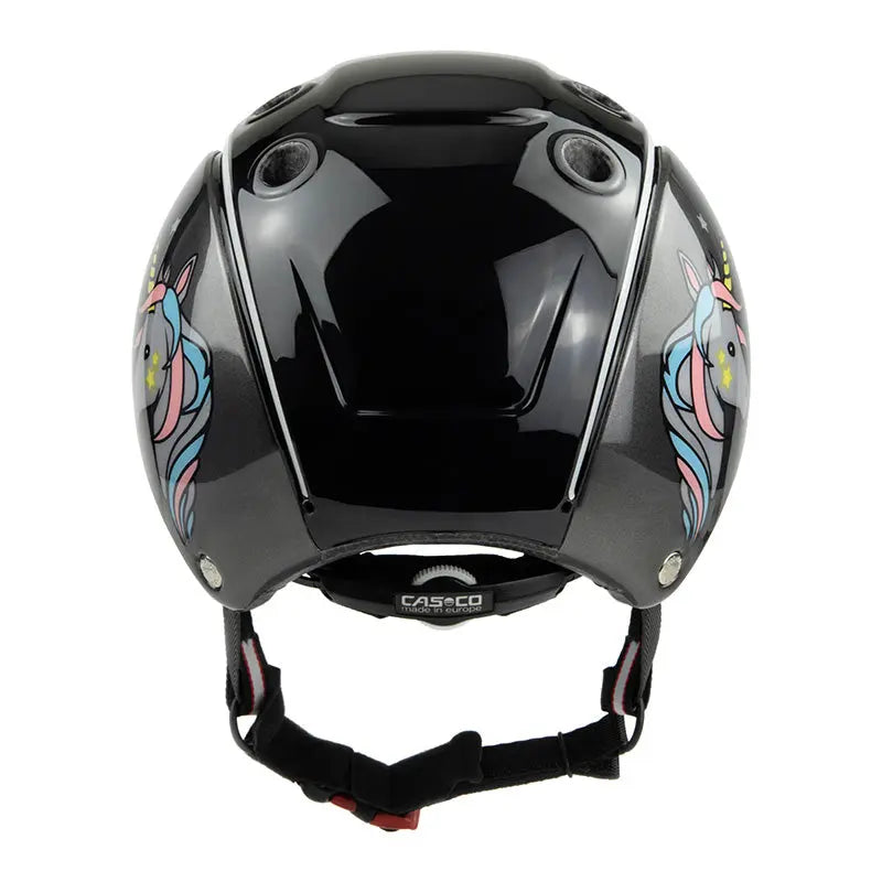 CASCO Reithelm Nori 2 Schwarz Grau Einhorn Kinderreithelm - FastMove