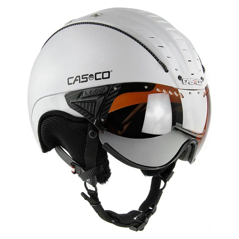 Casco SP-2 Carbonic Skihelm weiss mit Snowmask 2 | Skihelm Snowboardhelm.