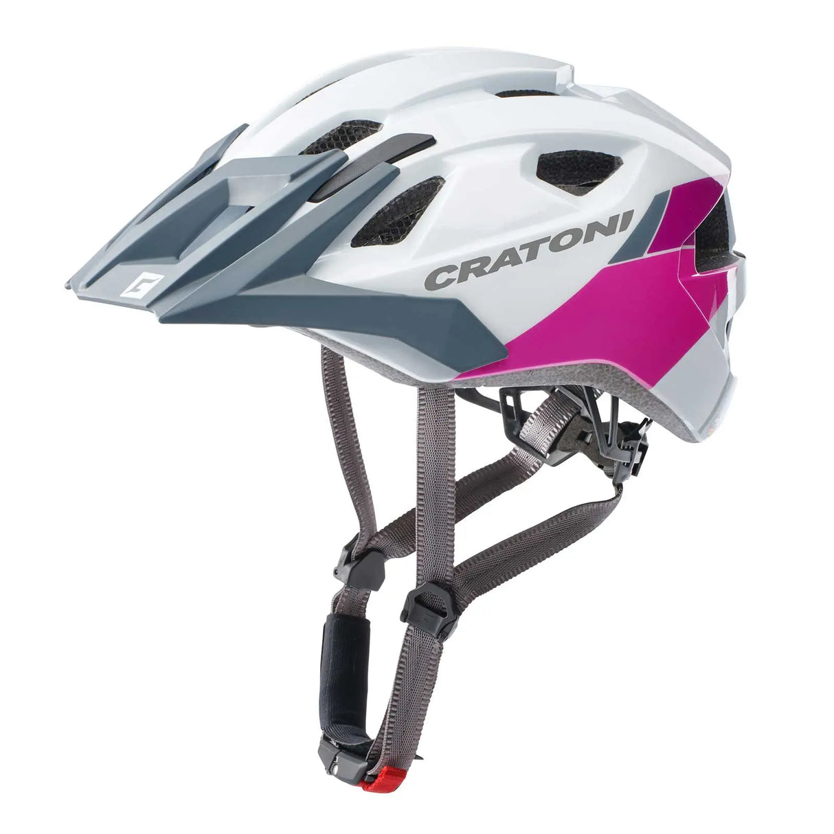 CRATONI AllRide weiss pink Fahrradhelm | Abnehmbares Visier | Damen Jugend.