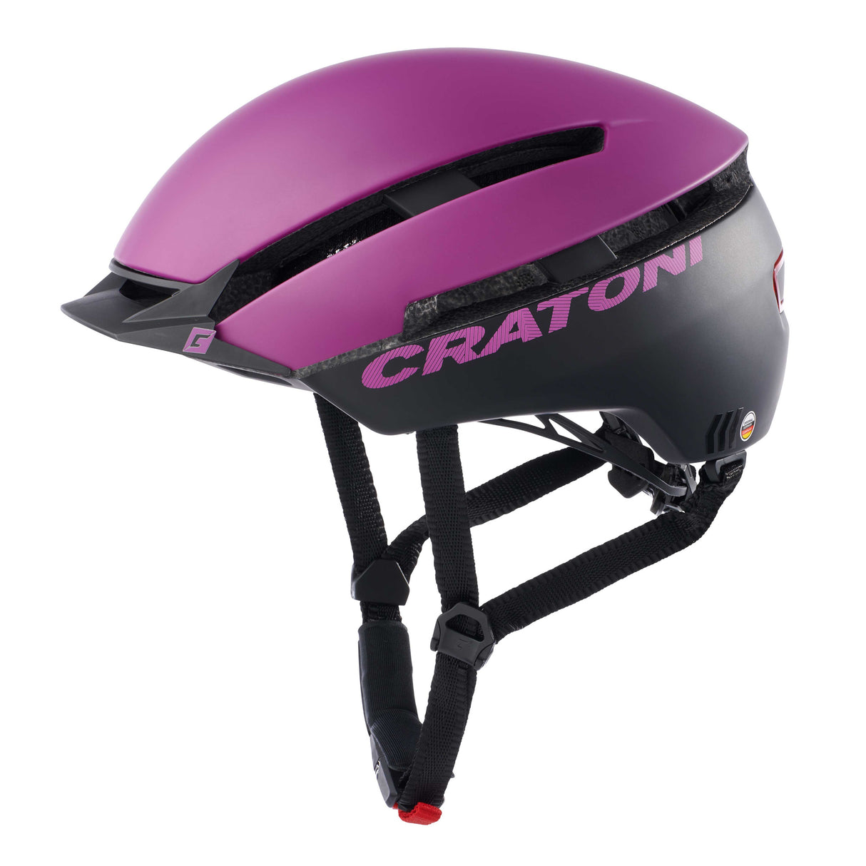 Cratoni C-LOOM Helm für Damen lila – Urbaner Fahrradhelm mit Rücklicht Cratoni