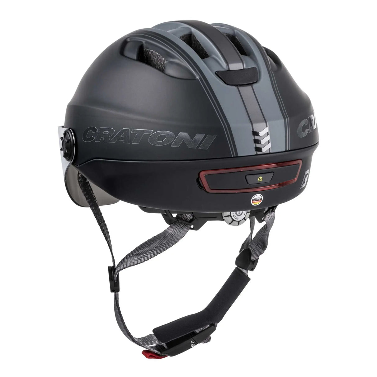 Cratoni EVO Fahrradhelm mit Visier schwarz | Cityhelm - FastMove