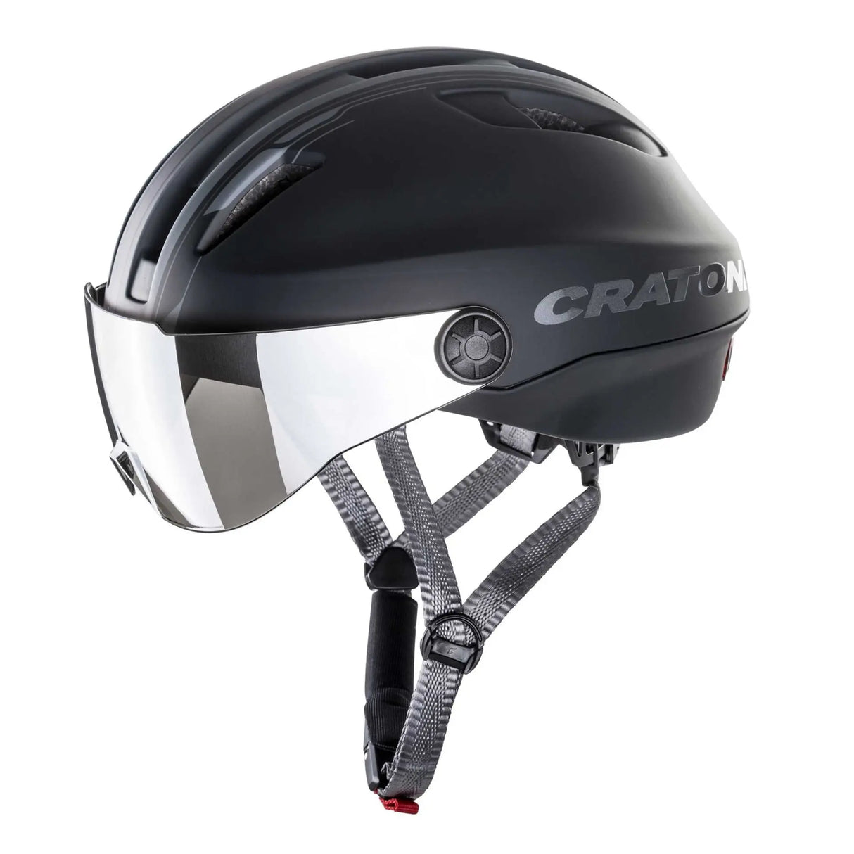 Cratoni EVO Fahrradhelm mit Visier schwarz | Cityhelm - FastMove