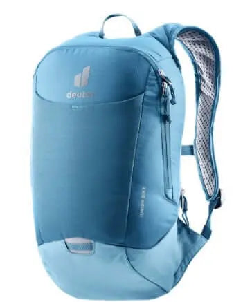 Deuter Junior Bike Rucksack in blue, ideal for outdoor activities, compact and waterproof for kids' adventures.