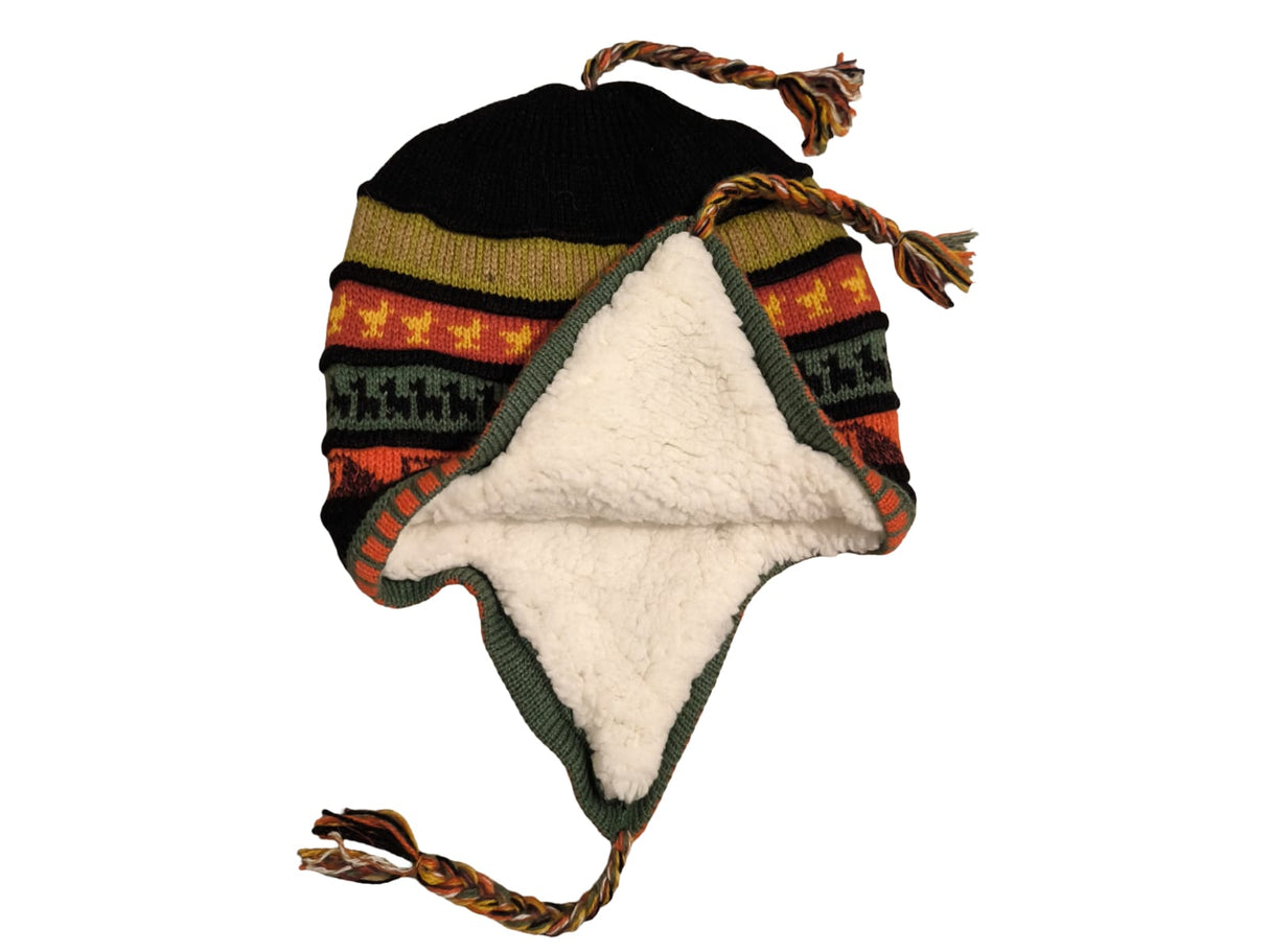 Chullo Mütze aus Peru | Handgemacht mit Alpaka & Polarfutter Helmexperte
