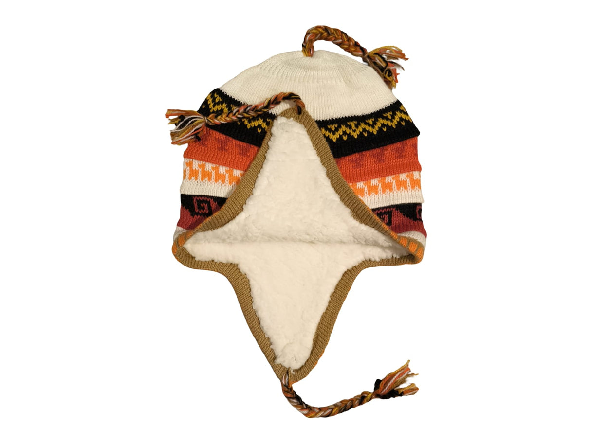 Chullo Mütze aus Peru | Handgemacht mit Alpaka & Polarfutter Helmexperte