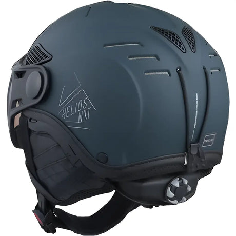 Cairn HELIOS LEATHER EVOLIGHT NXT® – Eleganter Skihelm mit Photochrom-Visier blau.