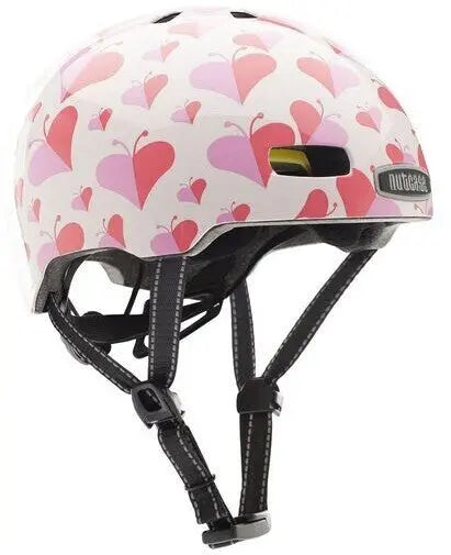 Nutcase Little Nutty MIPS – Kinderhelm Gloss, Love Bug mit Magnetverschluss und MIPS-Technologie.