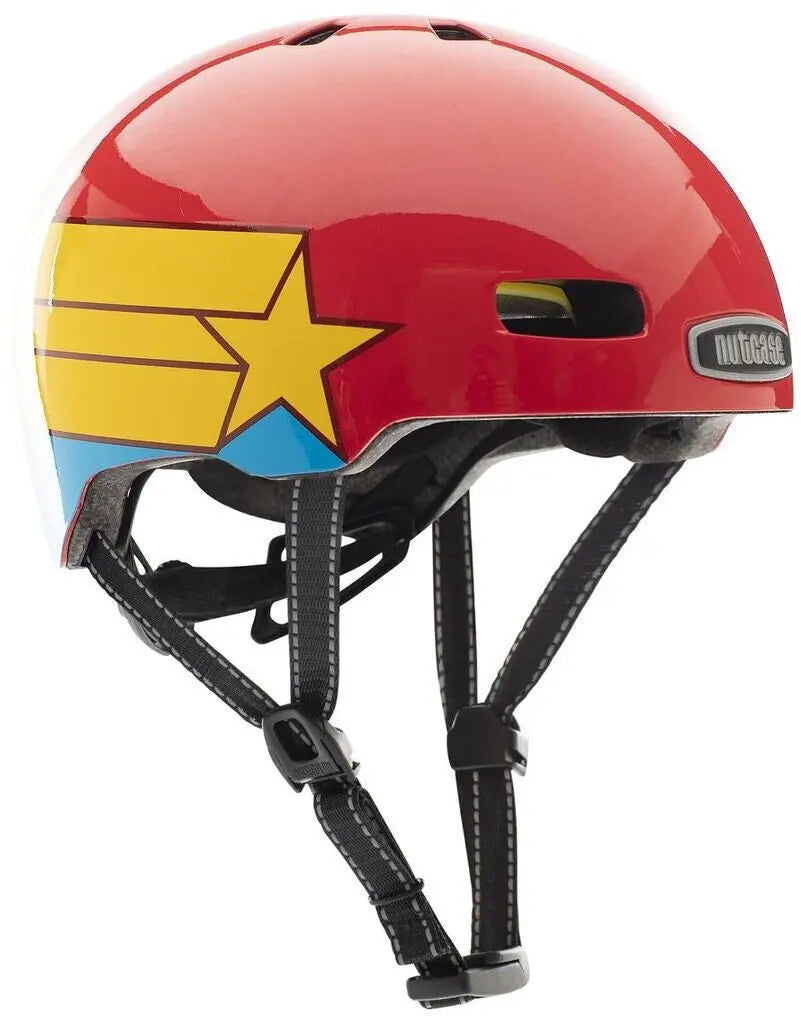 Nutcase Little Nutty MIPS – Kinderhelm Gloss, Supa Dupa mit Magnetverschluss und MIPS-Technologie.