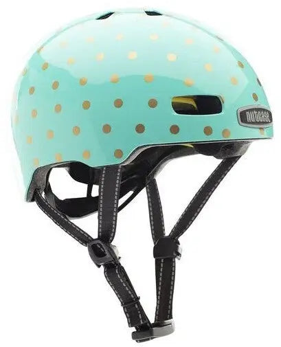 Nutcase Little Nutty MIPS – Kinderhelm Gloss, Sock Hop mit Magnetverschluss und MIPS-Technologie.