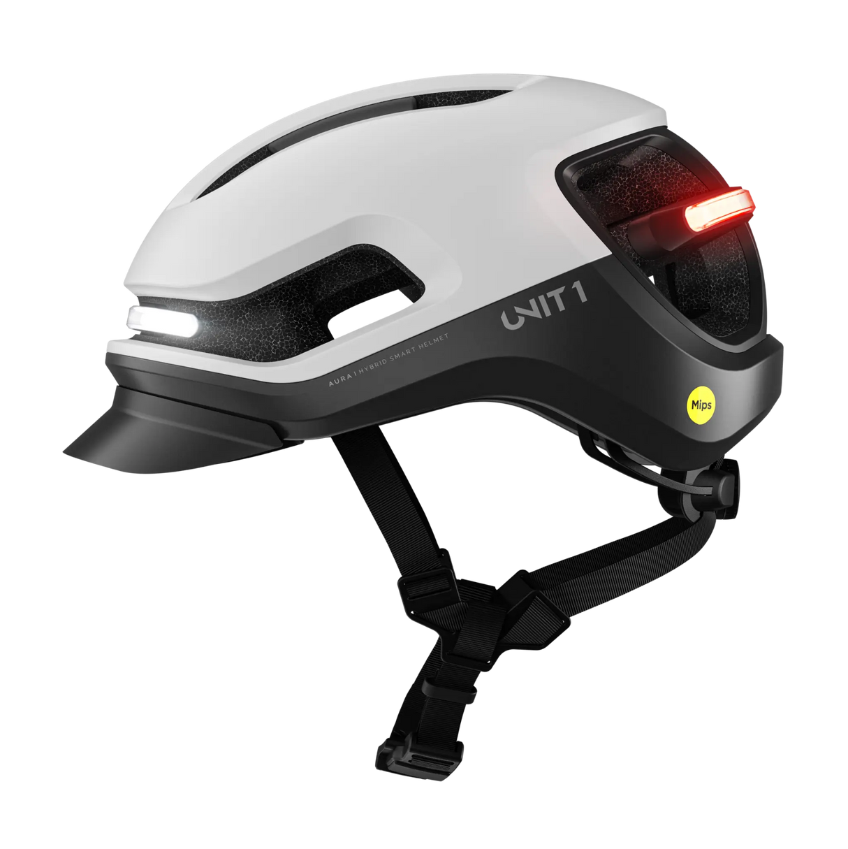 Unit1 AURA Smart Helm – E-Bike Helm mit Beleuchtung, Blinkern & Crash Alert.