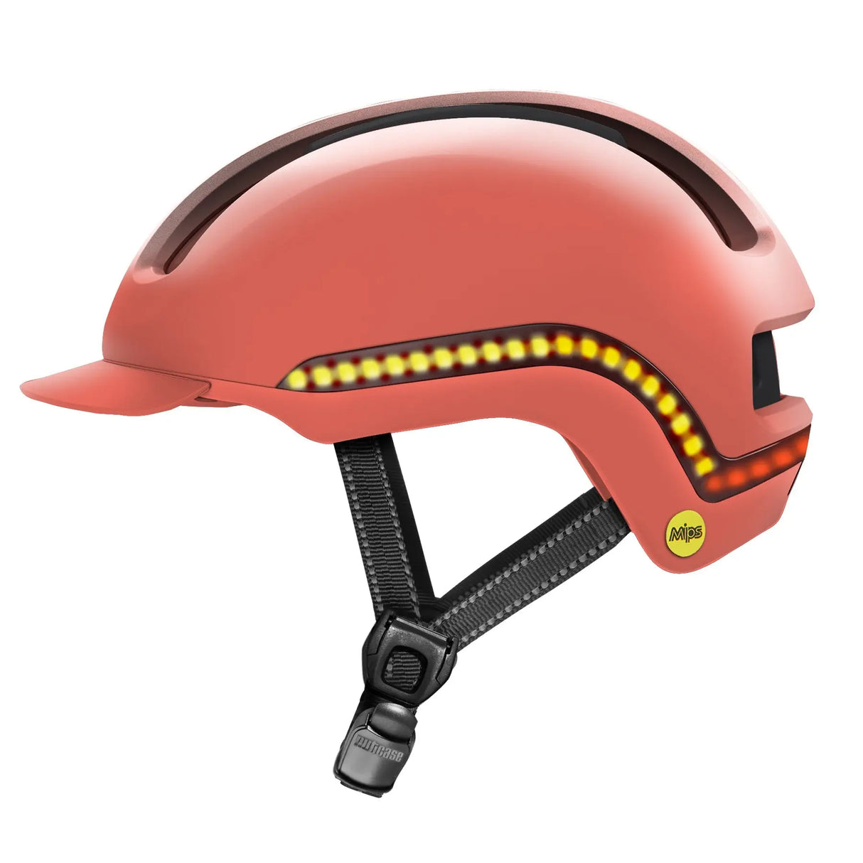 Nutcase Vio Commute MIPS LED Helm – Matte, Reef Rot Fahrradhelm - FastMove
