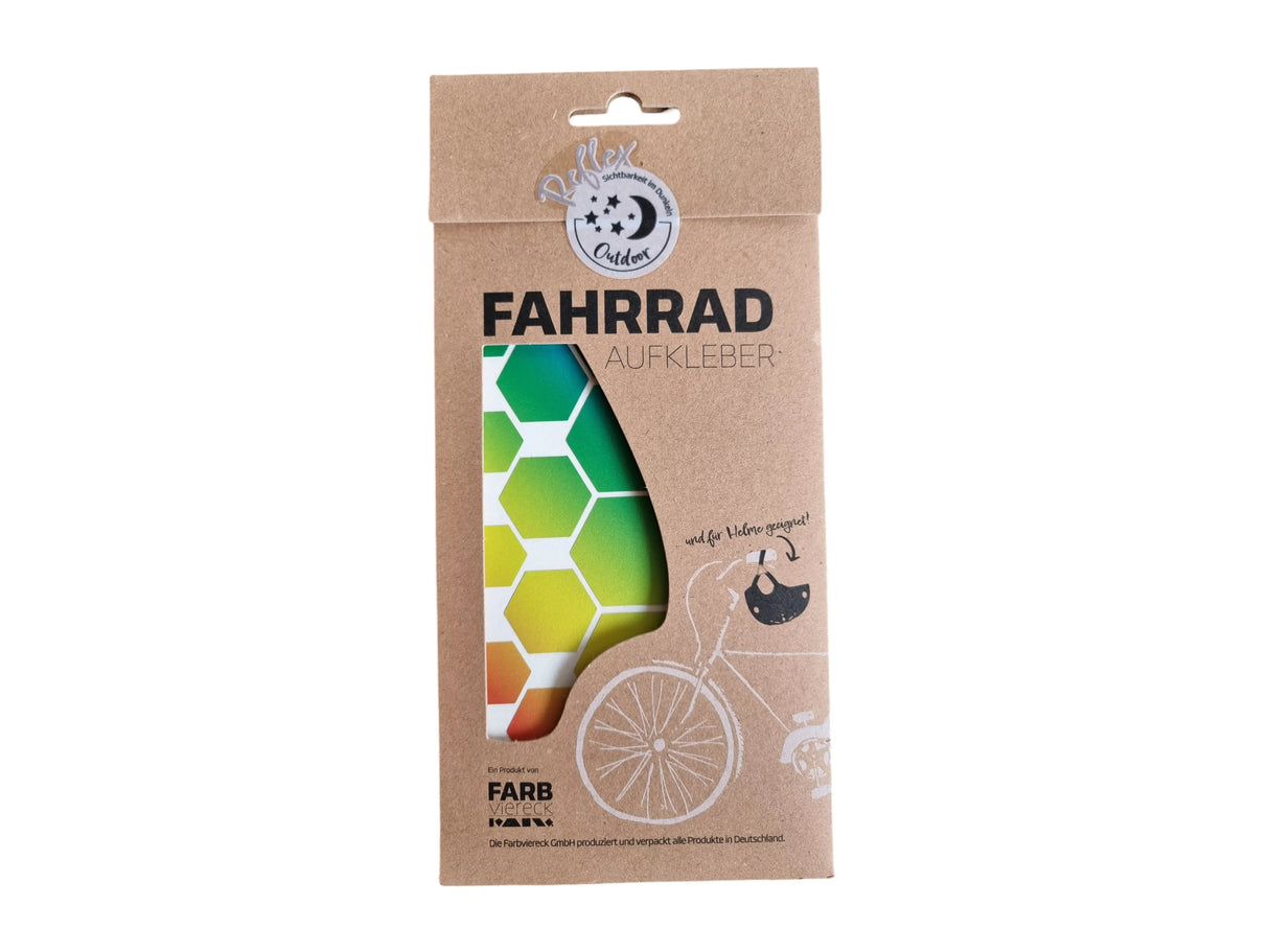 Formen Reflex Aufkleber Set für Fahrrad und Helm - Sicherheit und Stil im Straßenverkehr | Farbviereck.