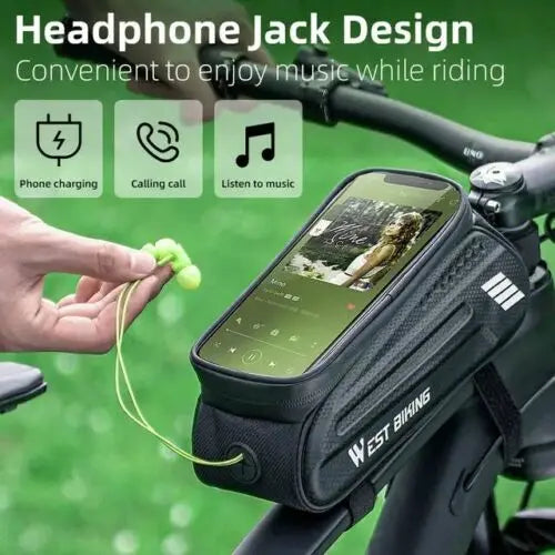 Oberrohr Wasserdichte Fahrrad-Handy-Frontrahmentasche für 7" Handy-Lenker Bike.