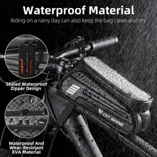 Oberrohr Wasserdichte Fahrrad-Handy-Frontrahmentasche für 7" Handy-Lenker Bike.