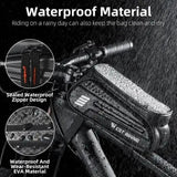 Oberrohr Wasserdichte Fahrrad-Handy-Frontrahmentasche für 7" Handy-Lenker Bike.