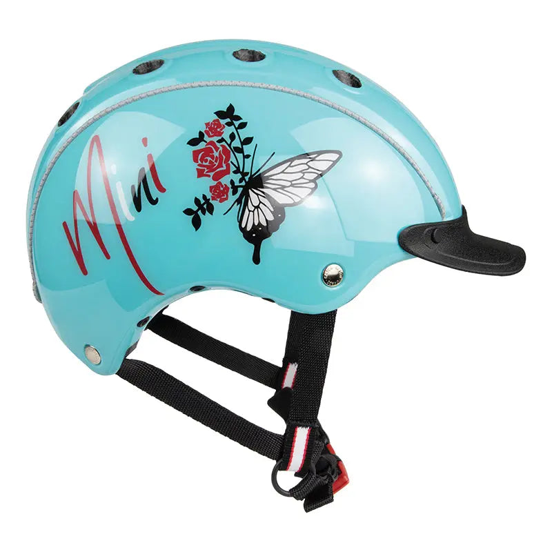 Casco MINI2 Butterfly | Kinderhelm für Fahrrad- & Ski Mädchen.