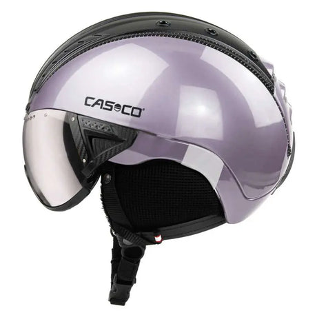 Casco SP-2 Carbonic Skihelm Metallic Lavendel mit Snowmask 2 | Skihelm Snowboardhelm.