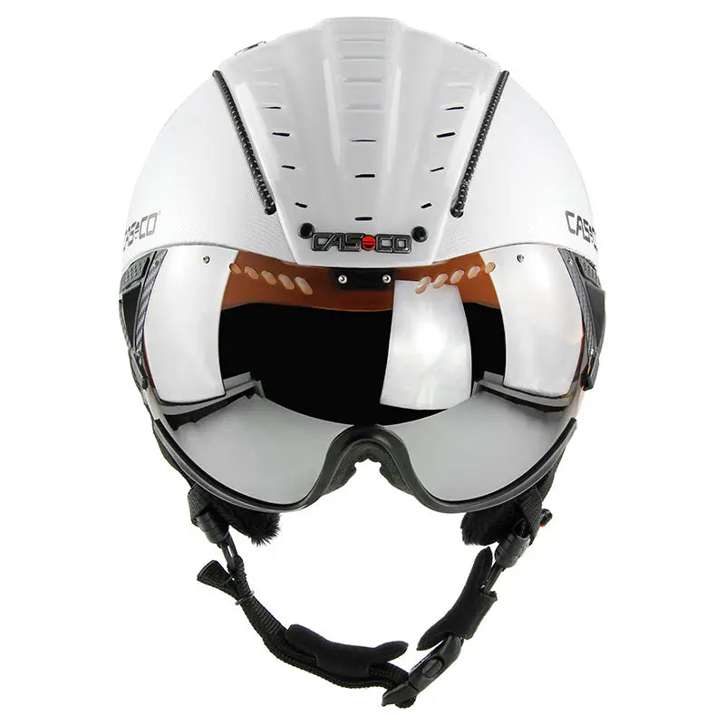 Casco SP-2 Carbonic Skihelm weiss mit Snowmask 2 | Skihelm Snowboardhelm.