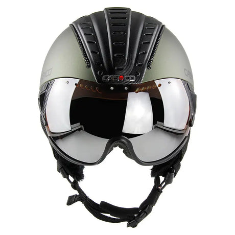 Casco SP-2 Carbonic Skihelm grün mit Snowmask 2 | Skihelm Snowboardhelm.
