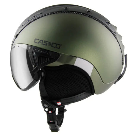Casco SP-2 Carbonic Skihelm grün mit Snowmask 2 | Skihelm Snowboardhelm.