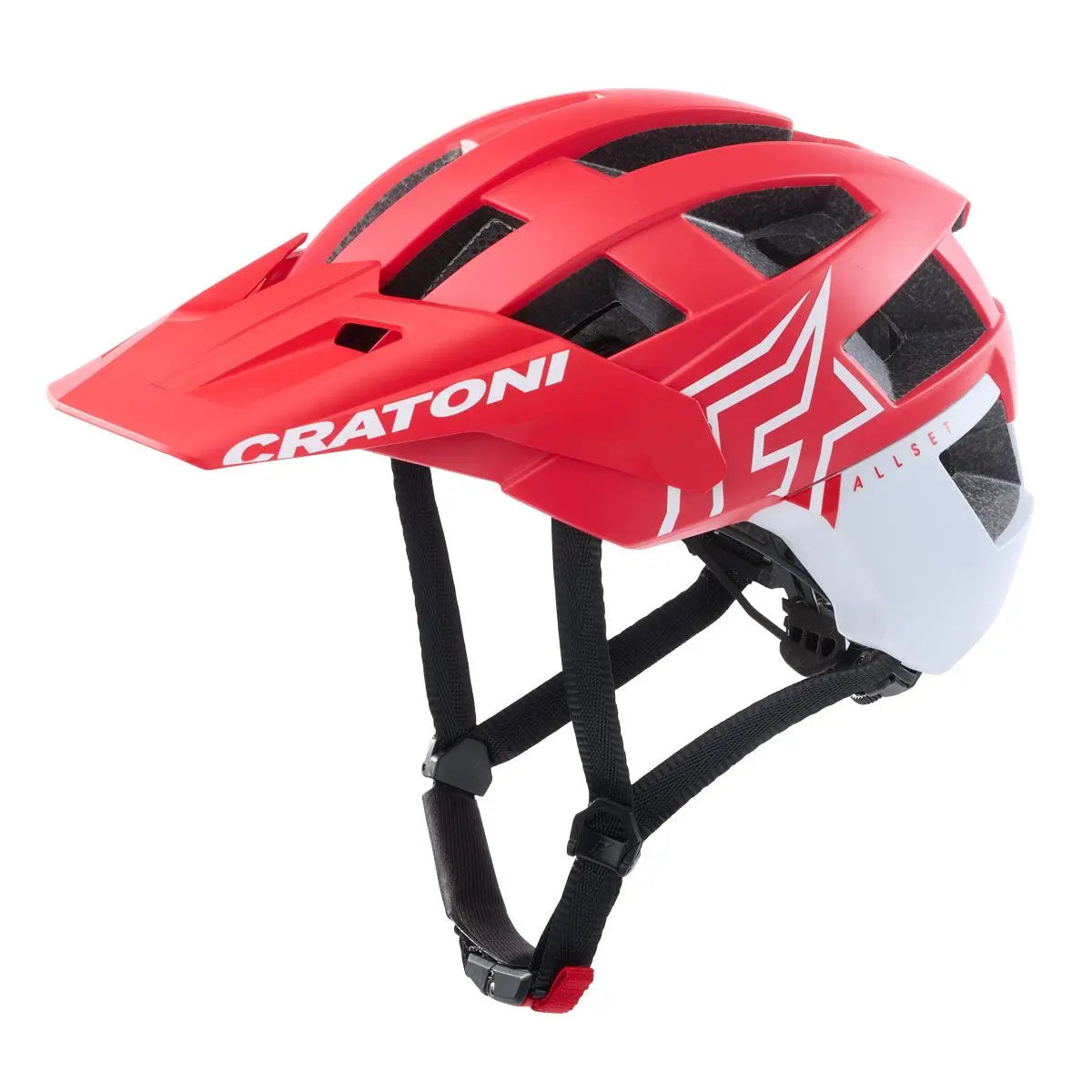 Cratoni AllSet Pro red-white matt | MTB Helm Fahrradhelm.