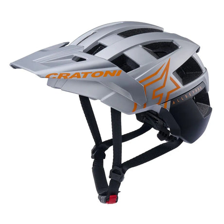 Cratoni AllSet Pro silver-orange matt | MTB Helm Fahrradhelm.