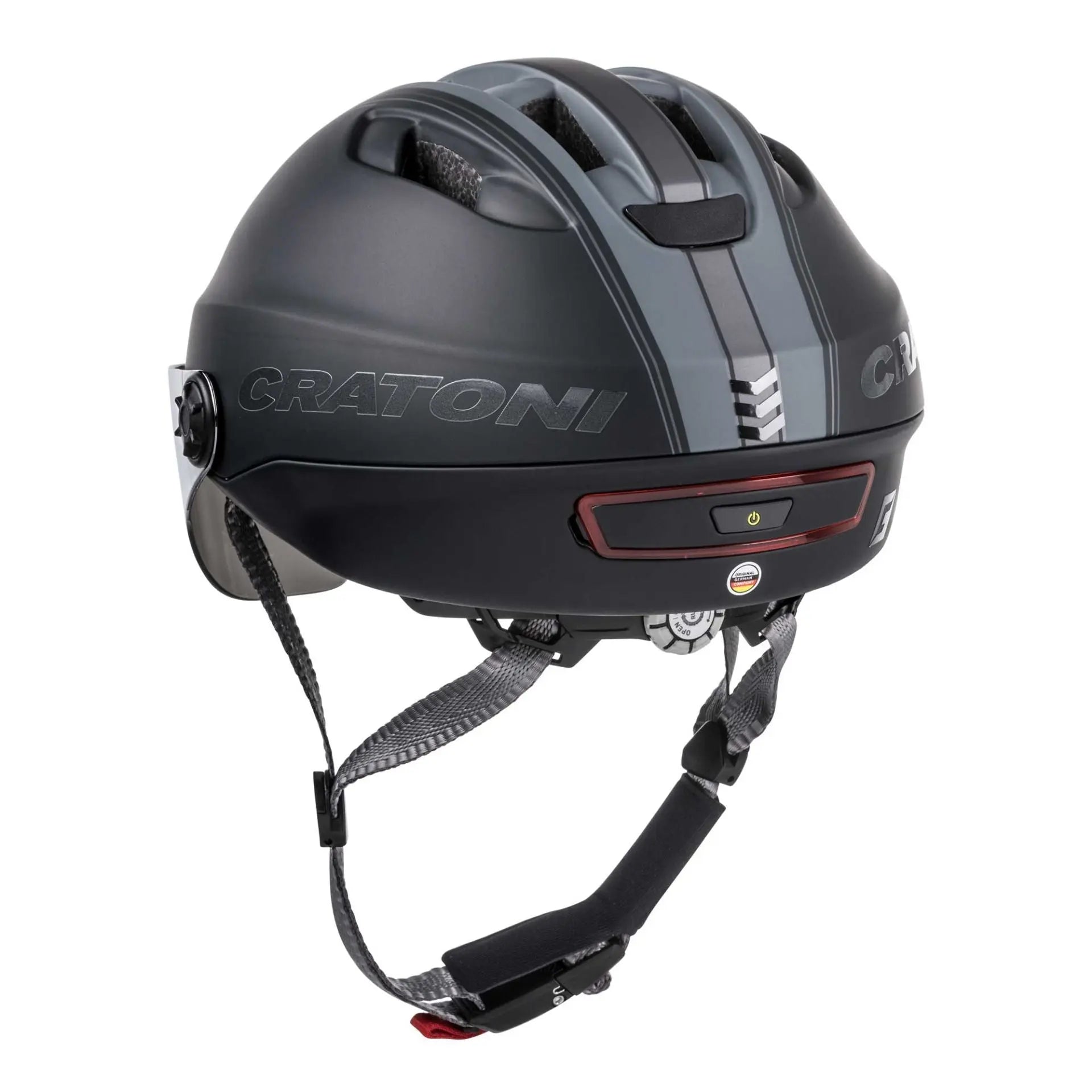 Cratoni EVO Fahrradhelm mit Visier schwarz | Cityhelm - FastMove