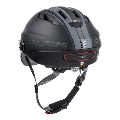 Cratoni EVO Fahrradhelm mit Visier schwarz | Cityhelm - FastMove