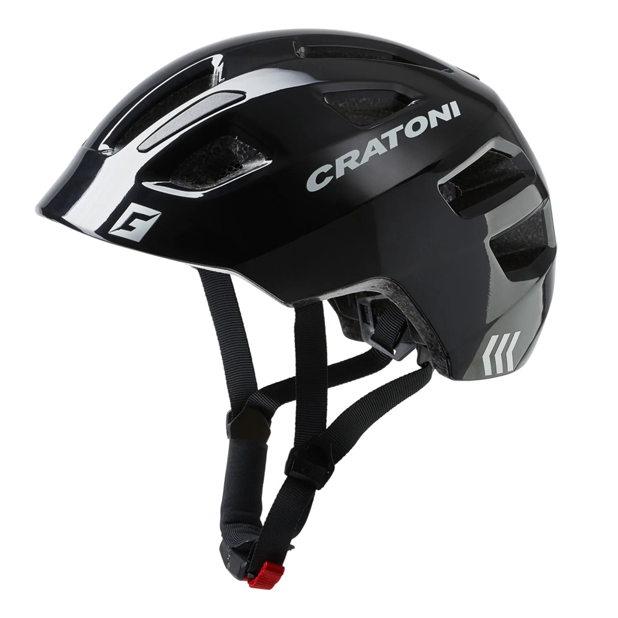 Cratoni MAXSTER black glossy | Fahrradhelm Helm Skaterhelm E-Bike | Jugend Kinder.