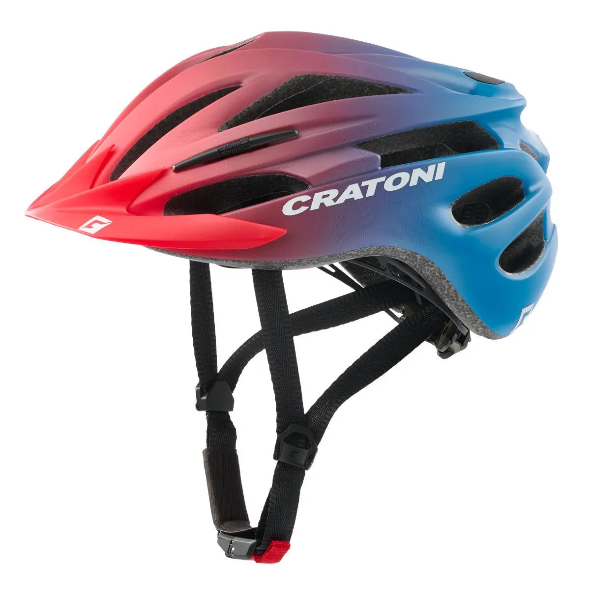 Cratoni Pacer Jr. red-blue matt | Kinderhelm rot blau.