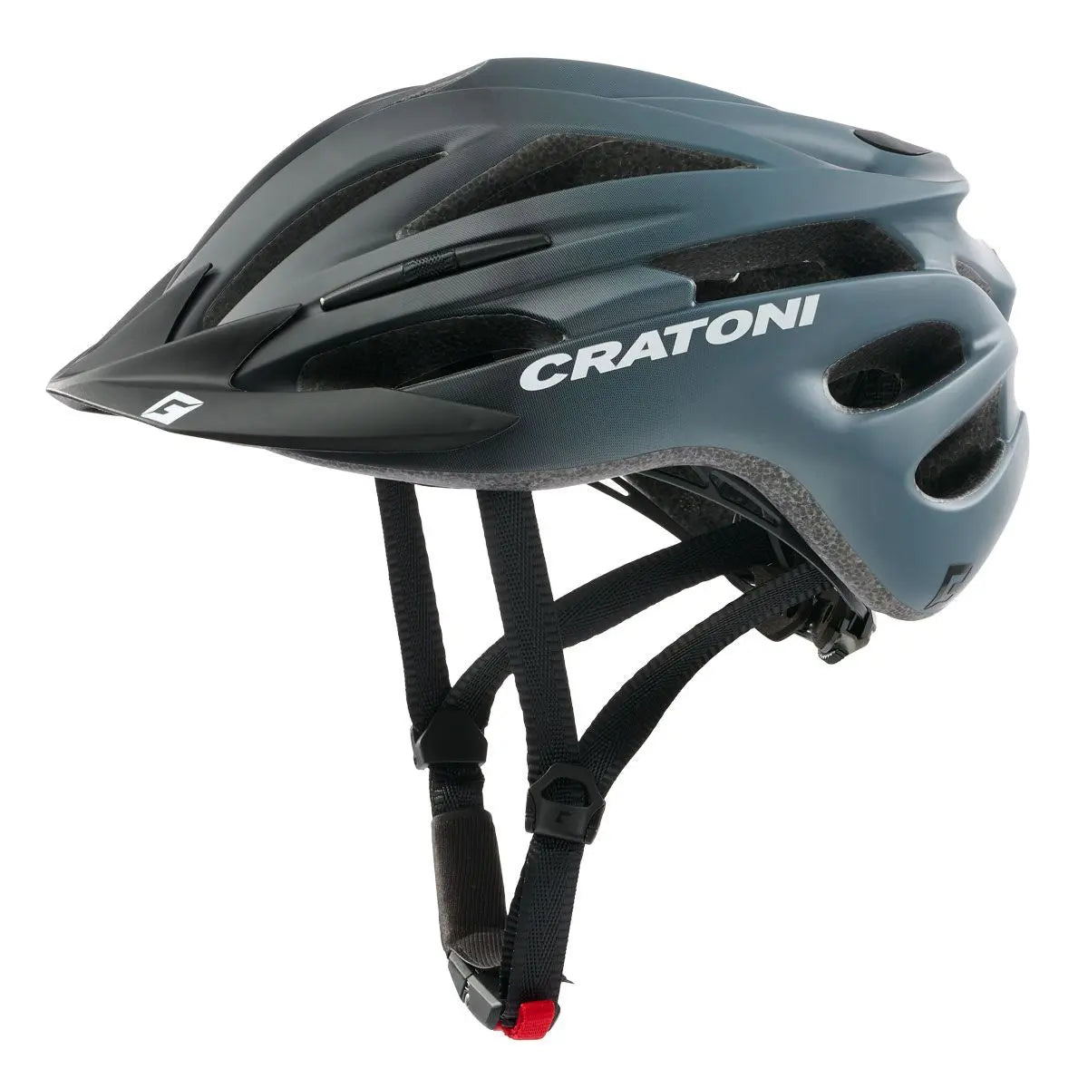 Cratoni Pacer Jr. black-grey matt | Kinderhelm schwarz-grau.