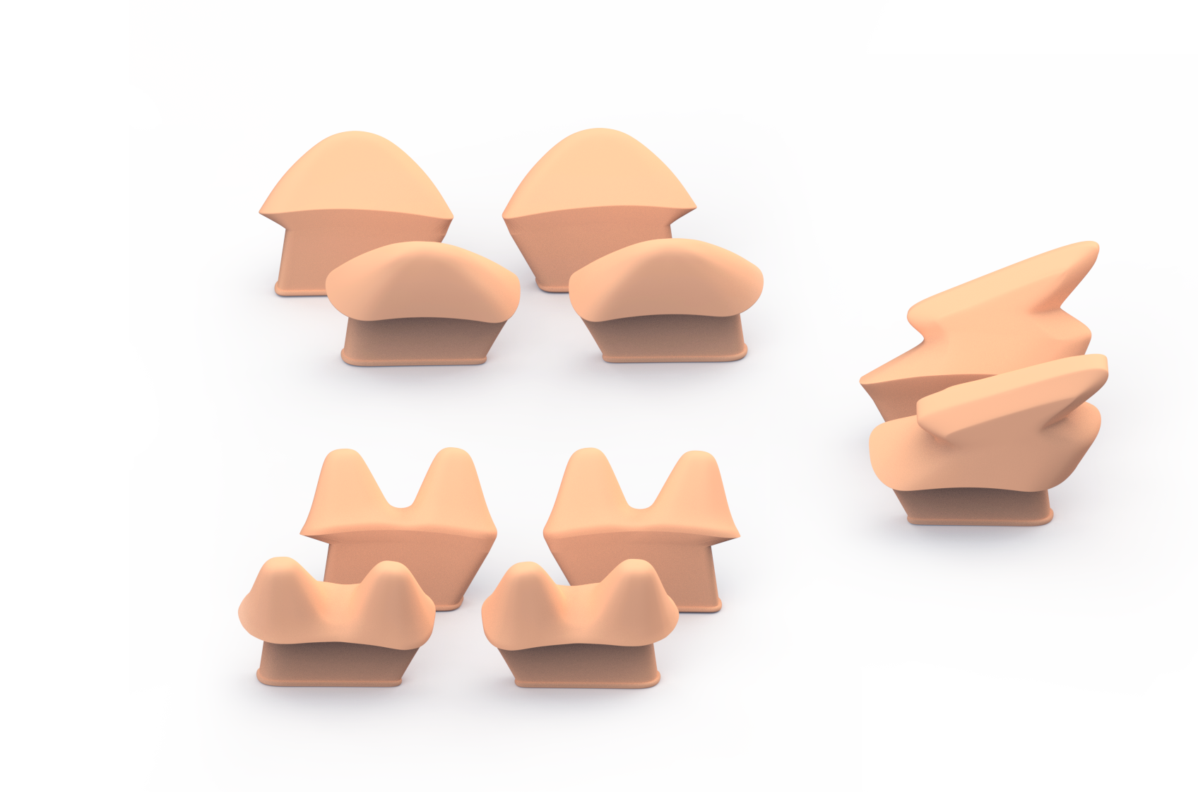 Unit1 SPARKY Silikon-Inserts – Farbsets für Kinderhelm Unit1