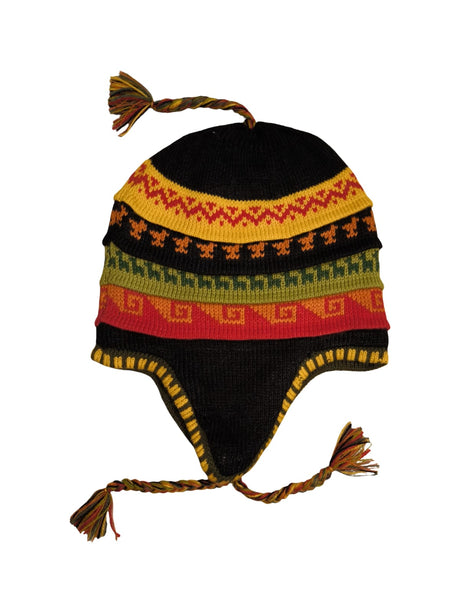Chullo Mütze aus Peru | Handgemacht mit Alpaka & Polarfutter Helmexperte